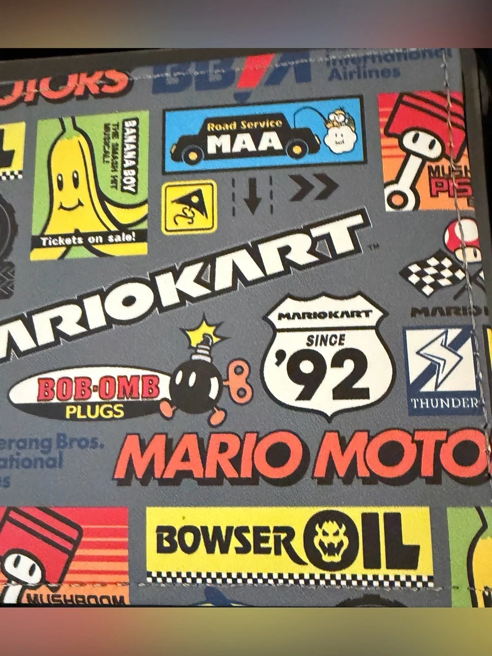 Nintendo Mario Kart Multi-Color Bi-Fold Wallet NWT